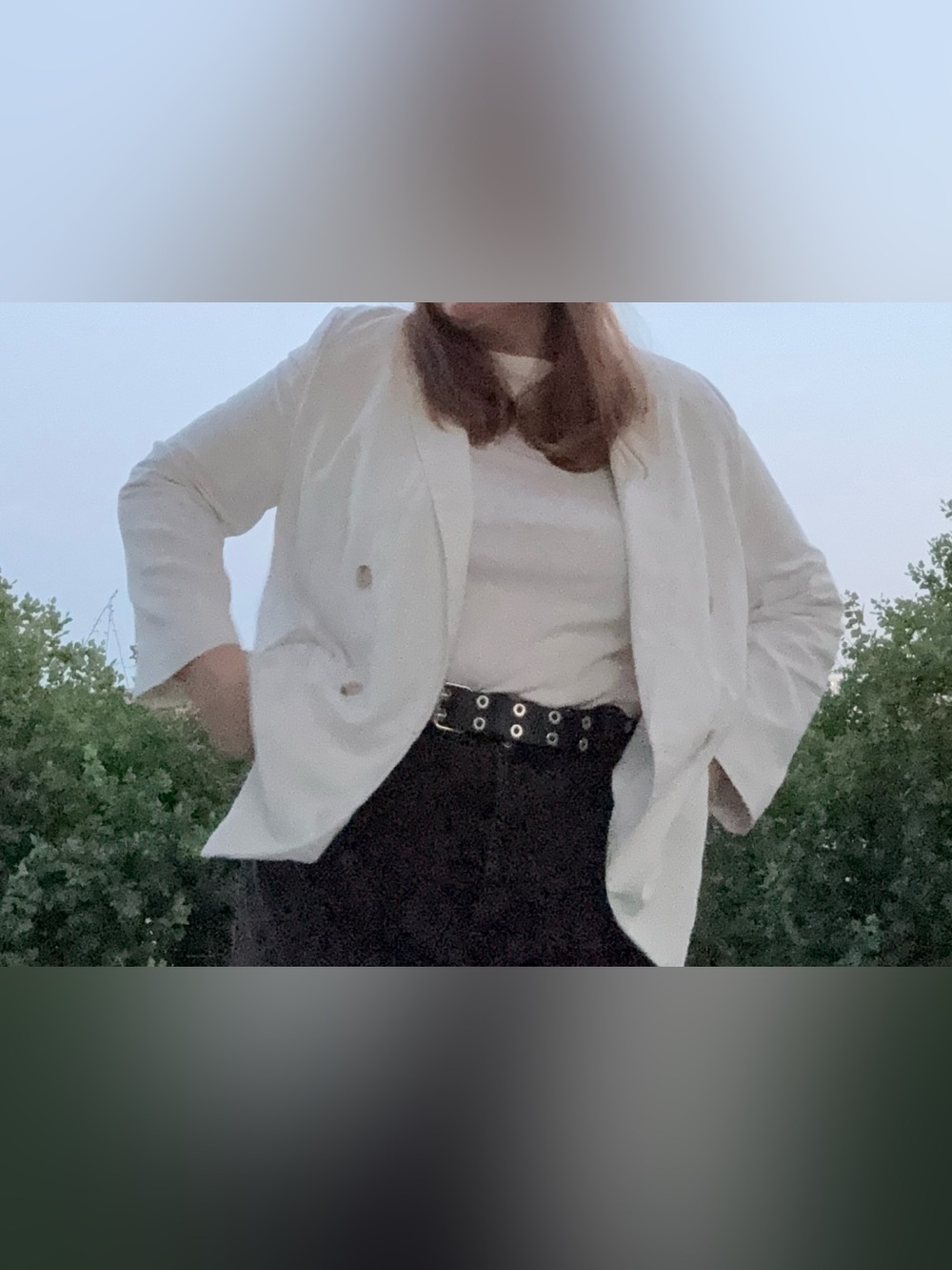 Cream Double-Breasted Women's Blazer